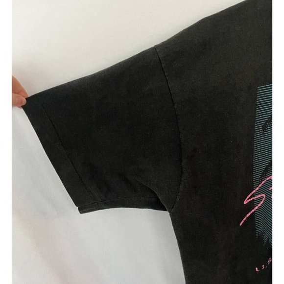 Vintage St. Thomas US Virgin Islands 90s Palm Tree Night Sky Large Graphic Sz XL - Picture 3 of 10